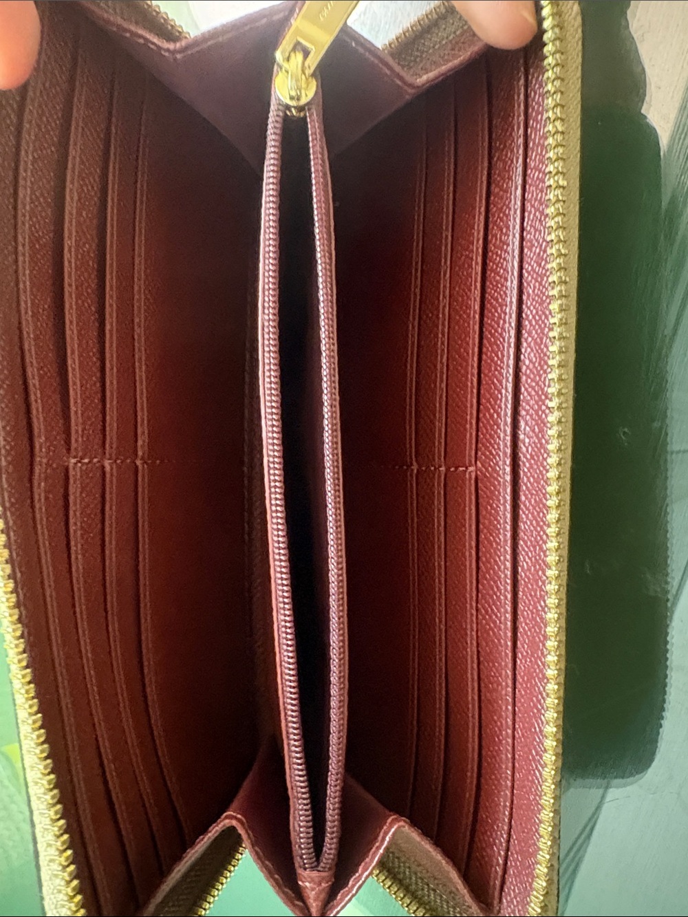 Coach Accordion Camel Zip In Signature Leather Wallet - Picture 2 of 5